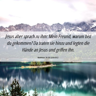 Picture 06 - Matthäus 26:50 LUTH1912 - Jesus aber sprach zu ihm: Mein Freund, warum bist - Bible Verse Picture