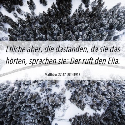 Picture 06 - Matthäus 27:47 LUTH1912 - Etliche aber, die dastanden, da sie das hörten, - Bible Verse Picture