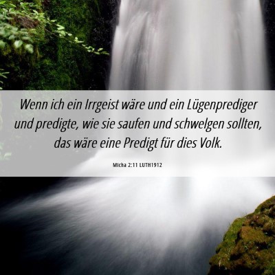 Picture 06 - Micha 2:11 LUTH1912 - Wenn ich ein Irrgeist wäre und ein - Bible Verse Picture