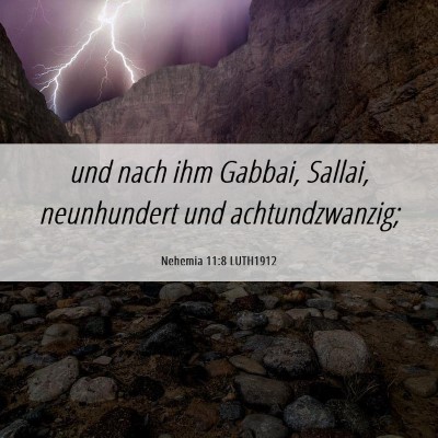 Picture 06 - Nehemia 11:8 LUTH1912 - und nach ihm Gabbai, Sallai, neunhundert und - Bible Verse Picture