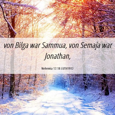 Picture 06 - Nehemia 12:18 LUTH1912 - von Bilga war Sammua, von Semaja war - Bible Verse Picture