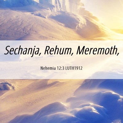 Picture 06 - Nehemia 12:3 LUTH1912 - Sechanja, Rehum, - Bible Verse Picture