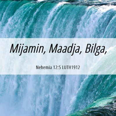 Picture 06 - Nehemia 12:5 LUTH1912 - Mijamin, Maadja, - Bible Verse Picture