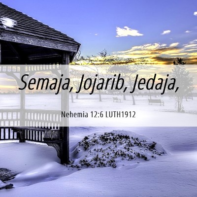 Picture 06 - Nehemia 12:6 LUTH1912 - Semaja, Jojarib, - Bible Verse Picture