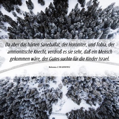 Picture 06 - Nehemia 2:10 LUTH1912 - Da aber das hörten Saneballat, der Horoniter, - Bible Verse Picture