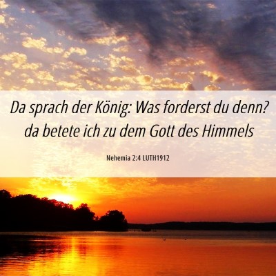 Picture 06 - Nehemia 2:4 LUTH1912 - Da sprach der König: Was forderst du denn? da - Bible Verse Picture
