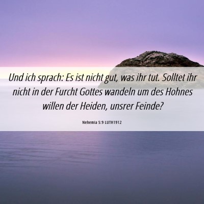 Picture 06 - Nehemia 5:9 LUTH1912 - Und ich sprach: Es ist nicht gut, was ihr tut. - Bible Verse Picture