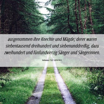 Picture 06 - Nehemia 7:67 LUTH1912 - ausgenommen ihre Knechte und Mägde; derer waren - Bible Verse Picture