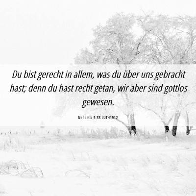 Picture 06 - Nehemia 9:33 LUTH1912 - Du bist gerecht in allem, was du über uns - Bible Verse Picture
