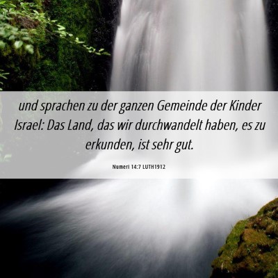 Picture 06 - Numeri 14:7 LUTH1912 - und sprachen zu der ganzen Gemeinde der Kinder - Bible Verse Picture
