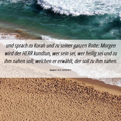 Picture 06 - Numeri 16:5 LUTH1912 - und sprach zu Korah und zu seiner ganzen Rotte: - Bible Verse Picture