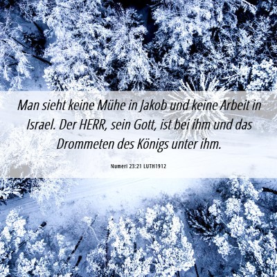 Picture 06 - Numeri 23:21 LUTH1912 - Man sieht keine Mühe in Jakob und keine Arbeit - Bible Verse Picture