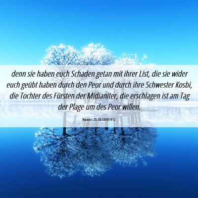 Picture 06 - Numeri 25:18 LUTH1912 - denn sie haben euch Schaden getan mit ihrer List, - Bible Verse Picture