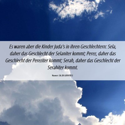 Picture 06 - Numeri 26:20 LUTH1912 - Es waren aber die Kinder Juda's in ihren - Bible Verse Picture