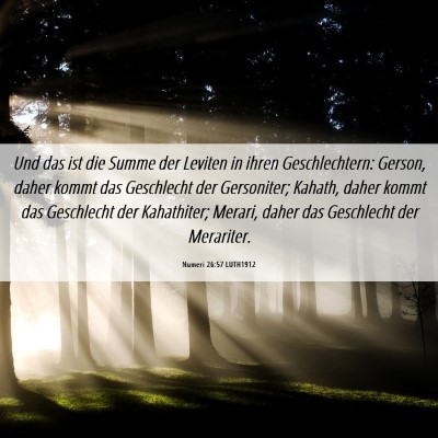 Picture 06 - Numeri 26:57 LUTH1912 - Und das ist die Summe der Leviten in ihren - Bible Verse Picture