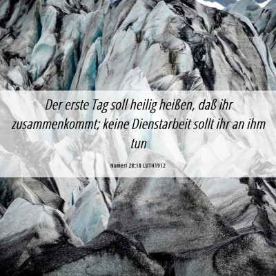 Picture 06 - Numeri 28:18 LUTH1912 - Der erste Tag soll heilig heißen, daß ihr - Bible Verse Picture