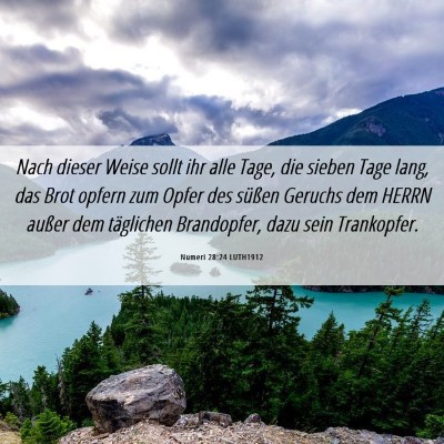 Picture 06 - Numeri 28:24 LUTH1912 - Nach dieser Weise sollt ihr alle Tage, die sieben - Bible Verse Picture