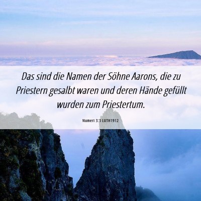 Picture 06 - Numeri 3:3 LUTH1912 - Das sind die Namen der Söhne Aarons, die zu - Bible Verse Picture