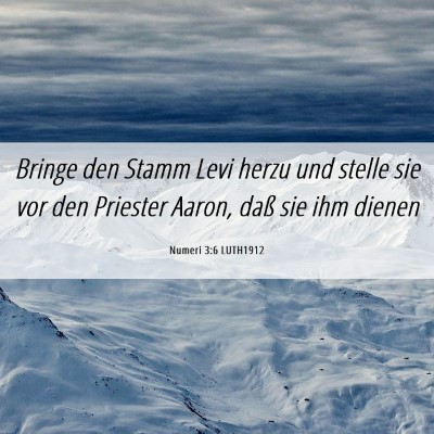 Picture 06 - Numeri 3:6 LUTH1912 - Bringe den Stamm Levi herzu und stelle sie vor - Bible Verse Picture