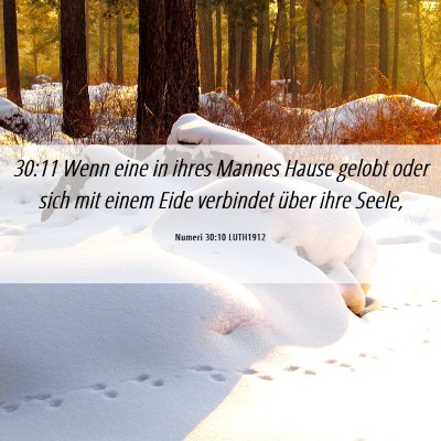 Picture 06 - Numeri 30:10 LUTH1912 - 30:11 Wenn eine in ihres Mannes Hause gelobt oder - Bible Verse Picture