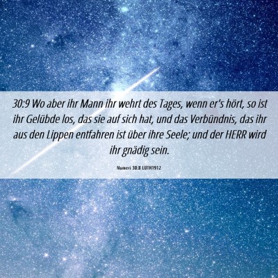 Picture 06 - Numeri 30:8 LUTH1912 - 30:9 Wo aber ihr Mann ihr wehrt des Tages, wenn - Bible Verse Picture
