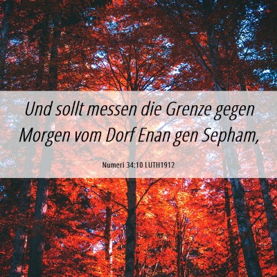 Picture 06 - Numeri 34:10 LUTH1912 - Und sollt messen die Grenze gegen Morgen vom Dorf - Bible Verse Picture