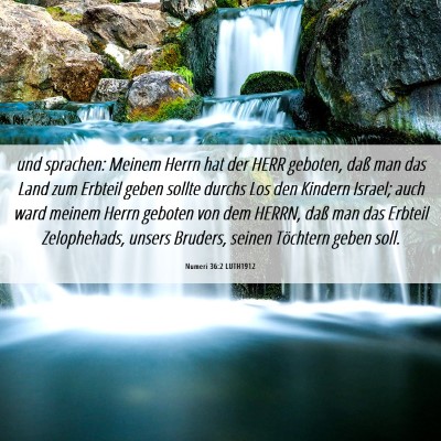 Picture 06 - Numeri 36:2 LUTH1912 - und sprachen: Meinem Herrn hat der HERR geboten, - Bible Verse Picture
