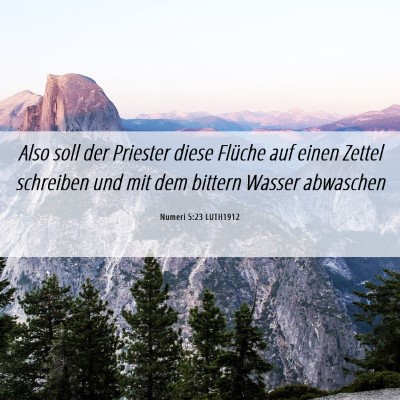 Picture 06 - Numeri 5:23 LUTH1912 - Also soll der Priester diese Flüche auf einen - Bible Verse Picture