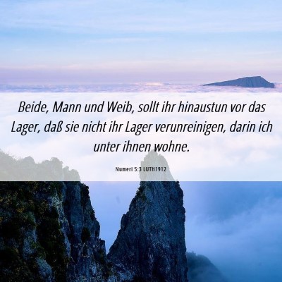 Picture 06 - Numeri 5:3 LUTH1912 - Beide, Mann und Weib, sollt ihr hinaustun vor das - Bible Verse Picture