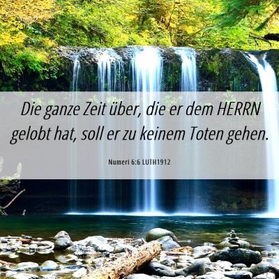 Picture 06 - Numeri 6:6 LUTH1912 - Die ganze Zeit über, die er dem HERRN gelobt - Bible Verse Picture