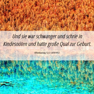 Picture 06 - Offenbarung 12:2 LUTH1912 - Und sie war schwanger und schrie in Kindesnöten - Bible Verse Picture