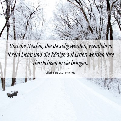 Picture 06 - Offenbarung 21:24 LUTH1912 - Und die Heiden, die da selig werden, wandeln in - Bible Verse Picture