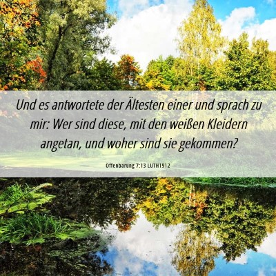 Picture 06 - Offenbarung 7:13 LUTH1912 - Und es antwortete der Ältesten einer und sprach - Bible Verse Picture