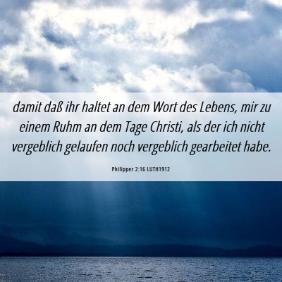 Picture 06 - Philipper 2:16 LUTH1912 - damit daß ihr haltet an dem Wort des Lebens, mir - Bible Verse Picture