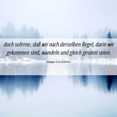 Picture 06 - Philipper 3:16 LUTH1912 - doch soferne, daß wir nach derselben Regel, - Bible Verse Picture