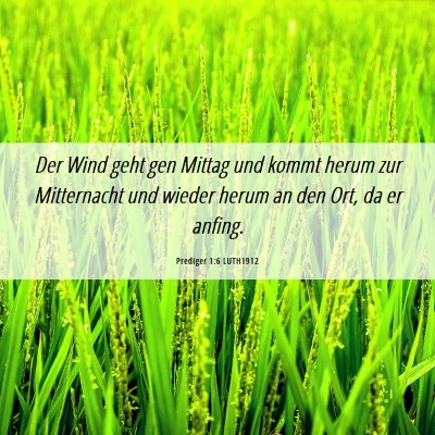 Picture 06 - Prediger 1:6 LUTH1912 - Der Wind geht gen Mittag und kommt herum zur - Bible Verse Picture