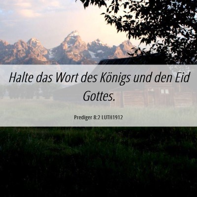 Picture 06 - Prediger 8:2 LUTH1912 - Halte das Wort des Königs und den Eid - Bible Verse Picture