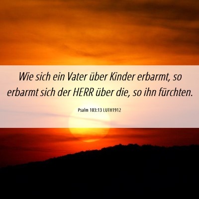 Picture 06 - Psalm 103:13 LUTH1912 - Wie sich ein Vater über Kinder erbarmt, so - Bible Verse Picture