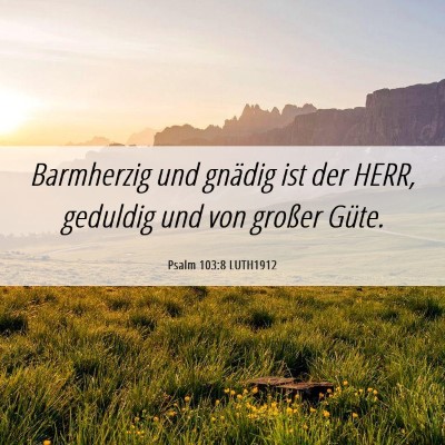 Picture 06 - Psalm 103:8 LUTH1912 - Barmherzig und gnädig ist der HERR, geduldig und - Bible Verse Picture