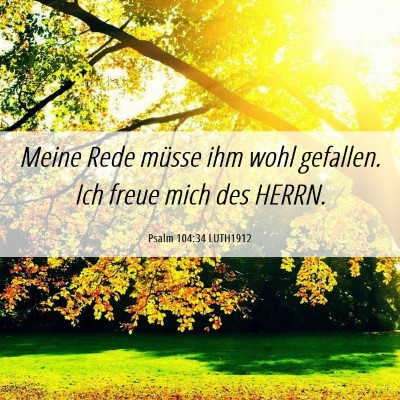Picture 06 - Psalm 104:34 LUTH1912 - Meine Rede müsse ihm wohl gefallen. Ich freue - Bible Verse Picture