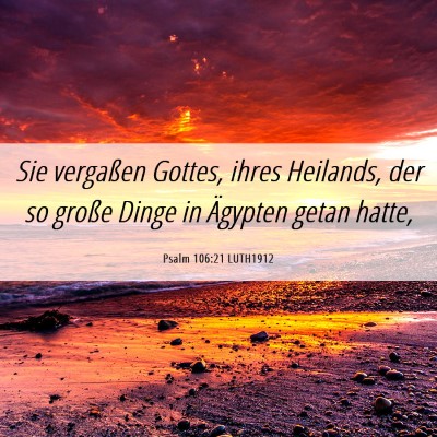 Picture 06 - Psalm 106:21 LUTH1912 - Sie vergaßen Gottes, ihres Heilands, der so - Bible Verse Picture