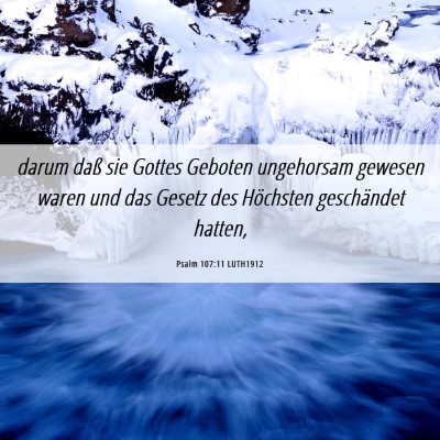 Picture 06 - Psalm 107:11 LUTH1912 - darum daß sie Gottes Geboten ungehorsam gewesen - Bible Verse Picture