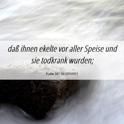 Picture 06 - Psalm 107:18 LUTH1912 - daß ihnen ekelte vor aller Speise und sie - Bible Verse Picture
