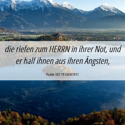 Picture 06 - Psalm 107:19 LUTH1912 - die riefen zum HERRN in ihrer Not, und er half - Bible Verse Picture