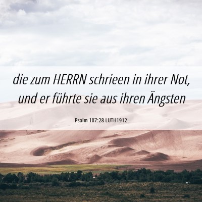 Picture 06 - Psalm 107:28 LUTH1912 - die zum HERRN schrieen in ihrer Not, und er - Bible Verse Picture
