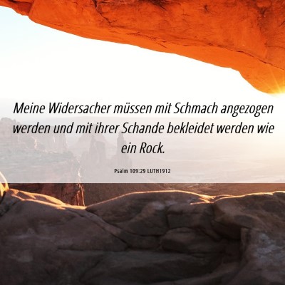 Picture 06 - Psalm 109:29 LUTH1912 - Meine Widersacher müssen mit Schmach angezogen - Bible Verse Picture