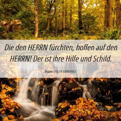 Picture 06 - Psalm 115:11 LUTH1912 - Die den HERRN fürchten, hoffen auf den HERRN! - Bible Verse Picture