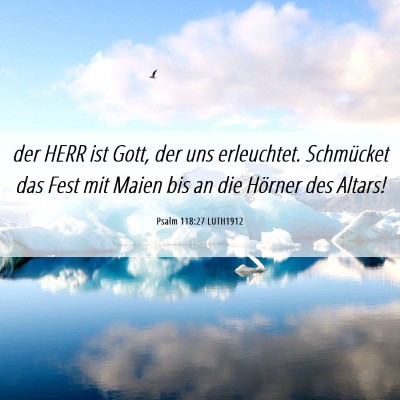 Picture 06 - Psalm 118:27 LUTH1912 - der HERR ist Gott, der uns erleuchtet. Schmücket - Bible Verse Picture