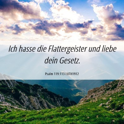 Picture 06 - Psalm 119:113 LUTH1912 - Ich hasse die Flattergeister und liebe dein - Bible Verse Picture
