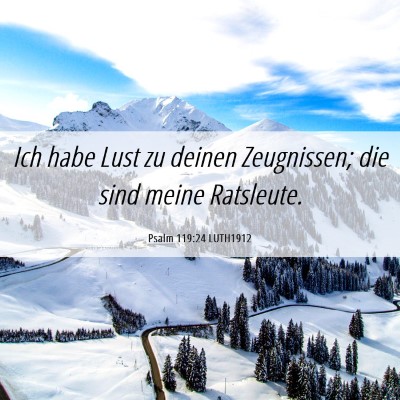 Picture 06 - Psalm 119:24 LUTH1912 - Ich habe Lust zu deinen Zeugnissen; die sind - Bible Verse Picture